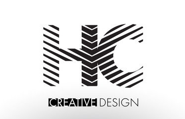 HC H C Lines Letter Design with Creative Elegant Zebra