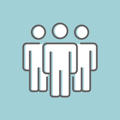 team or users icon. Line vector illustration for web, mobile and infographics.