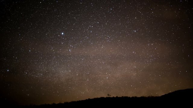 Milky Way Galaxy Spring Sky 16 Time Lapse Stars and Meteors