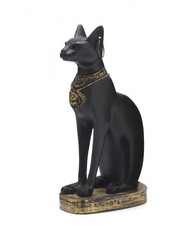 Egyptian cat on a white background