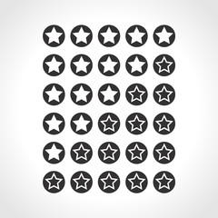 stars rating. Flat Sign for using in the App, UI, Art, Web.