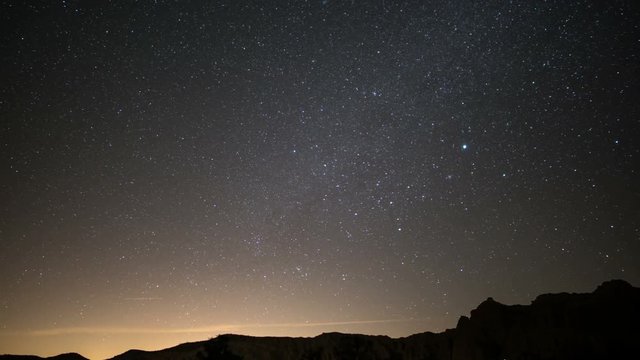 Milky Way Galaxy Spring Sky 18 Time Lapse Stars and Meteors