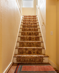 staircase with secure carpet