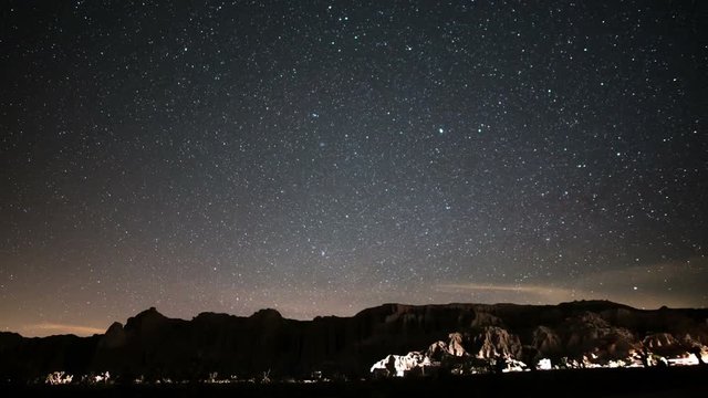 Milky Way Galaxy Spring Sky 20 Time Lapse Stars and Meteors