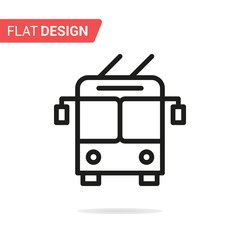 Trolleybus line icon. Vector