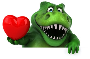 Fun dinosaur - 3D Illustration