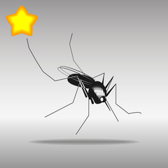mosquito black Icon button logo symbol 