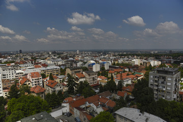 Fototapeta na wymiar Aerial view of old Belgrade, capital of Serbia