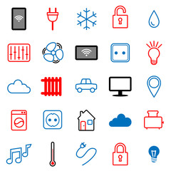 Set of 25 icons. Internet of things.