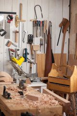 Carpenter&rsquo;s Place after Hard Work/Carpenter&rsquo;s workshop after a working day