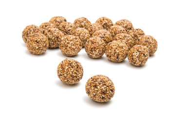 Roasted thala balls isolated