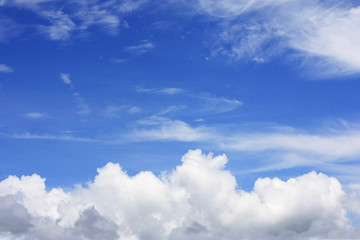 Naklejka na ściany i meble blue sky with cumulus clouds
