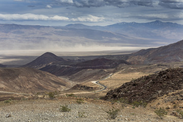 Distant Sandstorm - Death Valley National Park, California