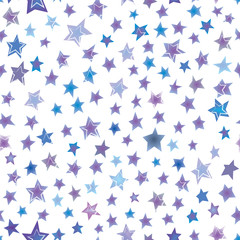 Stars hand drawn seamless pattern