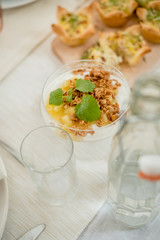 Fresh apple crumble yoghurt