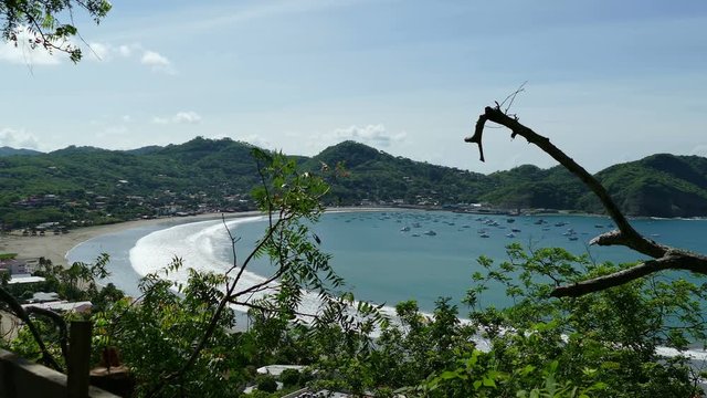 Beach San Juan del Sur from hill top