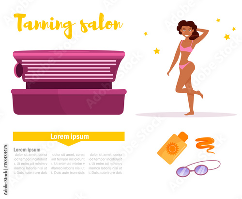 “Tanning salon. Isolated art” Stock image and royalty-free vector files