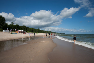 Plaża we Władysławowie latem