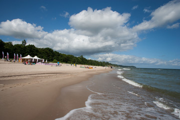 Plaża we Władysławowie latem