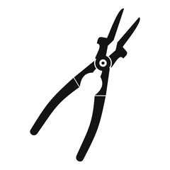 Metal welder pliers icon simple
