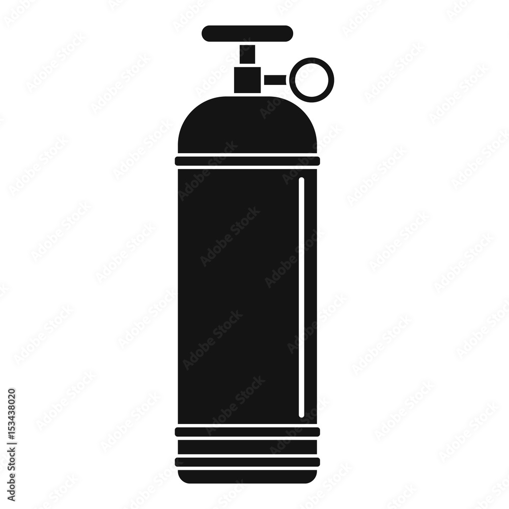 Poster compressed gas container icon simple