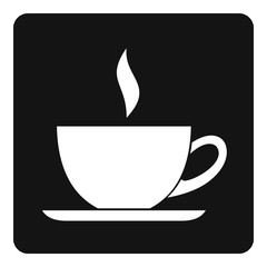 Cup of tea or coffee icon simple