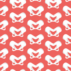 pelvic bones seamless pattern. Bone ornament. Medical anatomy background