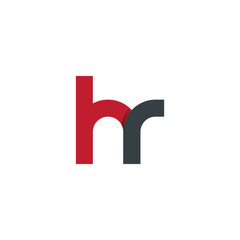 Initial Letter HR Rounded Lowercase Logo