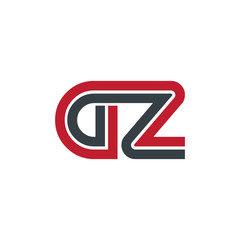 Initial Letter GZ Linked Design Logo