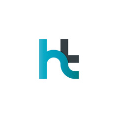 Initial Letter HT Rounded Lowercase Logo