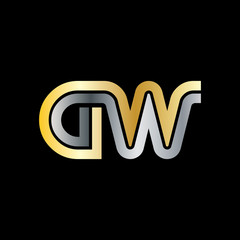 Initial Letter GW Linked Design Logo