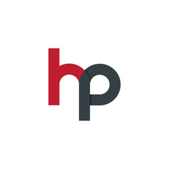 Initial Letter HP Rounded Lowercase Logo