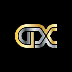 Initial Letter GX Linked Design Logo
