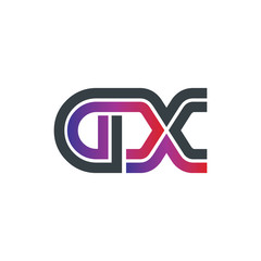 Initial Letter GX Linked Design Logo