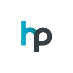 Initial Letter HP Rounded Lowercase Logo