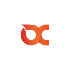 Initial Letter X DC DS Rounded Design Logo