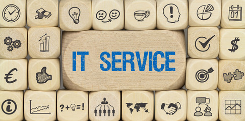 IT Service / Würfel mit Symbole
