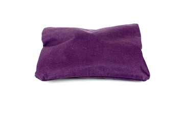 Purple clutch bag isolated on white background