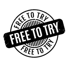 Free To Try rubber stamp. Grunge design with dust scratches. Effects can be easily removed for a clean, crisp look. Color is easily changed.
