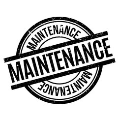 Maintenance rubber stamp. Grunge design with dust scratches. Effects can be easily removed for a clean, crisp look. Color is easily changed.