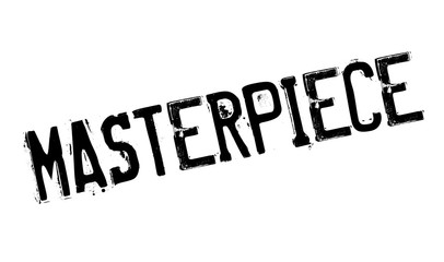 Masterpiece rubber stamp. Grunge design with dust scratches. Effects can be easily removed for a clean, crisp look. Color is easily changed.