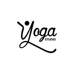 Yoga studio concept logo design.