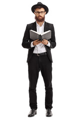 Religious man with a book
