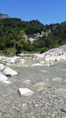People in river