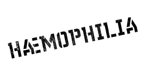 Haemophilia rubber stamp. Grunge design with dust scratches. Effects can be easily removed for a clean, crisp look. Color is easily changed.
