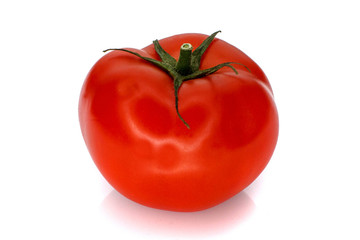 Juicy tomatoes on the isolated background