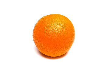 Beautiful ripe orange on a white background