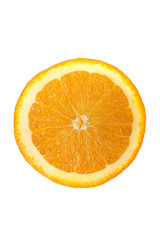 Top view of a half cut orange