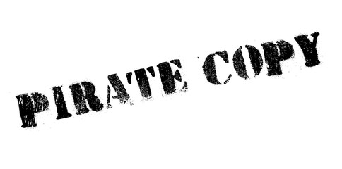 Pirate Copy rubber stamp. Grunge design with dust scratches. Effects can be easily removed for a clean, crisp look. Color is easily changed.