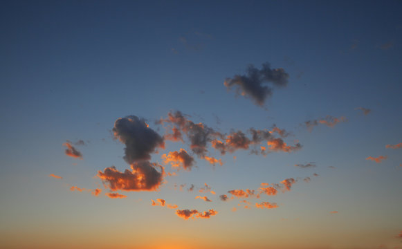 Beautiful sunset with clouds © Proshin